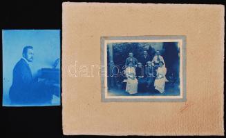 1914/1915 2db cianotípia /  Two blueprints, 9x12cm