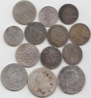 13db klf ezüst magyar és külföldi pénz T:vegyes
