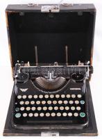 cca 1940 Wanderer-Werke Continental írógép eredeti dobozában magyar billentyűzettel. jó állapotban / Vintage typewriter in original case,