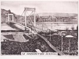 5 db város rézkarc, három jelzett (Csurgói, Rékassy, Major)