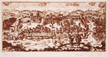 Weisz Zsuzsa (1925-): Hét darab rézkarc Magyarország borvidékei címmel: Mo. borvidékei, mind jelzett...