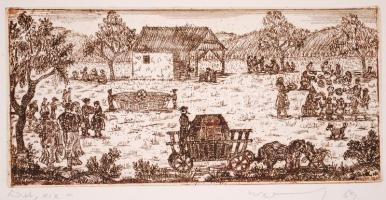 Weisz Zsuzsa (1925-): Hét darab rézkarc Magyarország borvidékei címmel: Mo. borvidékei, mind jelzett...