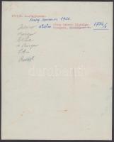 1926 Kerny István (1879-1963): Nagymosás, Szany. Vintage alkotás, színezett fotó, hátoldalán felirat...