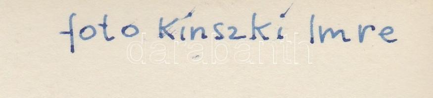 cca 1933 Kinszki Imre (1901-1945): Kemény tél. Vintage alkotás, hátoldalán feliratozva, 13x18cm