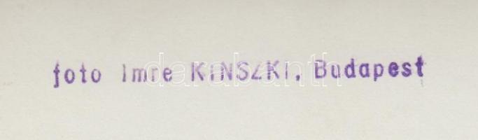 1932 Kinszki Imre (1901-1945): A János-hegyi kilátóból. Vintage alkotás, hátoldalán szerzői pecsétte...