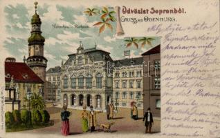 Sopron, Városház litho (EK)