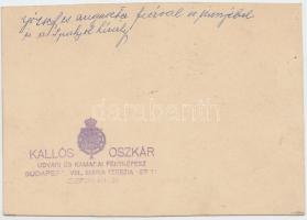 cca 1920 Kallós Oszkár (1874-1955) vintage fotója: Auguszta Mária Lujza főhercegné (1875-1964), Józs...