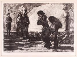 21 db szocreál témájú rézkarcok, több jelzett,(Feledy, Ék, Varga stb)