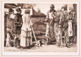 21 db szocreál témájú rézkarcok, több jelzett,(Feledy, Ék, Varga stb)