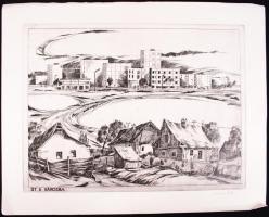 21 db szocreál témájú rézkarcok, több jelzett,(Feledy, Ék, Varga stb)