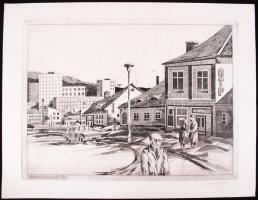 21 db szocreál témájú rézkarcok, több jelzett,(Feledy, Ék, Varga stb)