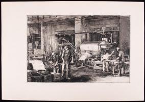 21 db szocreál témájú rézkarcok, több jelzett,(Feledy, Ék, Varga stb)