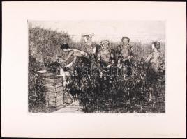 21 db szocreál témájú rézkarcok, több jelzett,(Feledy, Ék, Varga stb)