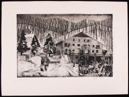 21 db szocreál témájú rézkarcok, több jelzett,(Feledy, Ék, Varga stb)