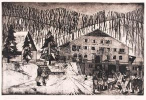 21 db szocreál témájú rézkarcok, több jelzett,(Feledy, Ék, Varga stb)