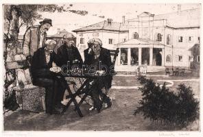 21 db szocreál témájú rézkarcok, több jelzett,(Feledy, Ék, Varga stb)