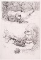 21 db szocreál témájú rézkarcok, több jelzett,(Feledy, Ék, Varga stb)