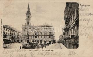 Budapest V. Szervita tér, Benyovits M. és Heyek Adolf üzletei