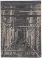 cca 1920 Ismeretlen szerző: Egy építészeti konstrukció. Vintage alkotás, a modern magyar fényképek gyűjteményéből, 18x13 cm