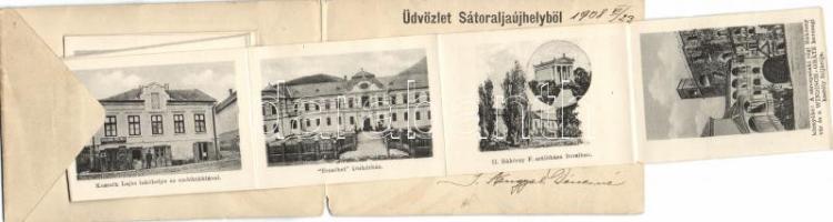 Sátoraljaújhely leporello képeslap (kis szakadás / small tear)