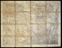 Budapest és Pilisvörösvár vászon térkép 80x60 cm