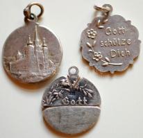 DN Szent Kristóf medál Ag (1.91g/0.835/15mm) + "Mariazell" medál Ag (2.49g/16mm) + Angyalo...