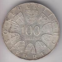 Ausztria 1974. 100Sch Ag "XII. téli olimpia - Innsbruck 1976." T:2 Austria 1974. 100 Schilling Ag "Winter Olympics Innsbruck 1976." C:XF