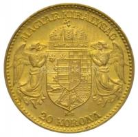 1914KB. 20K Au "Ferenc József" (6.8g/0.900) Bosznia címerrel! T:2
Hungary 1914. 20 Kronen ...