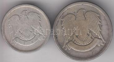 Szíria 1947. 25P Ag + 50P Ag T:2-
Syria 1947. 25 Piastres Ag + 50 Piastres Ag C:VF