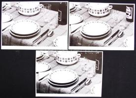 Cca 1980 3db képrejtvény (azonosnak látszó alkotások kis eltéréssel), hátoldalán a Füles szerkesztőség pecsétjével, 15x22 cm