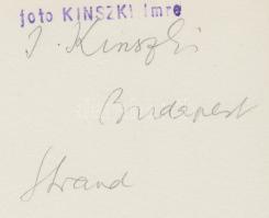 1933 Kinszki Imre (1901-1945): Strand. Vintage fotó, pecsételve, aláírva, 14x13 cm