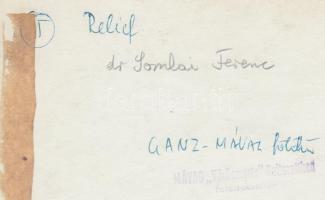 Cca 1950 Somlai Ferenc: Relief. Vintage alkotása, aláírva, fotóköri pecséttel. (A képmódosító eljárá...