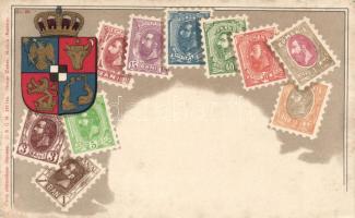 Set of Romanian stamps, litho (wet damage)