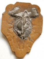 1857. "Budapesti Kereskedelmi Akadémia" tűzzománcozott Br jelvény tű nélkül T:2-