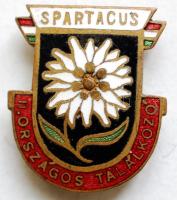 ~1950-es évek "SPARTACUS II. Országos Találkozó" tűzzománcozott Br jelvény T:1