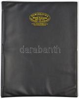 Műbőr borítású gyűrűs album 15db bankjegytartó és 3db éremtartó berakólappal használt állapotban