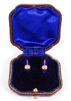 Cca 1940 Arany (Au) 14 K fülbevaló, jelzett, eredeti dobozában / Gold earring