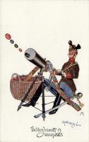 K.u.K. military, Easter greeting, humour s: Schönpflug