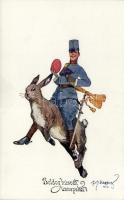 K.u.K. military, Easter greeting, humour s: Schönpflug