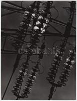 Cca 1960 Zsigri Oszkár: Magasfeszültség. Vintage fotó, 18x24 cm