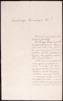 1933/1935 Szkv. főhadnagy Horthy Miklósnak címzett kegydíj-, illetve nyugdíj-kérelmezési levele