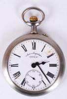 Nagy méretű Doxa zsebóra, törött porcelán számlappal, nagy mutató elmozdult, jelzett, modern tokban, d:7 cm