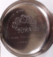 Nagy méretű Doxa zsebóra, törött porcelán számlappal, nagy mutató elmozdult, jelzett, modern tokban,...