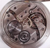 Nagy méretű Doxa zsebóra, törött porcelán számlappal, nagy mutató elmozdult, jelzett, modern tokban,...