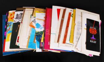 cca 1955-1980 Kb 100 darab különböző étlapból álló magyar étlapgyűjtemény / menus