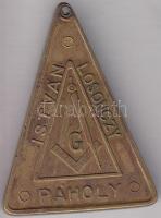 ~1910. "Honeste Vivere Temesvár 5899 / Losonczy István Páholy" Br szabadkőműves biléta T:2...