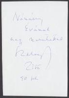 Szeleczky Zita dedikált fotó