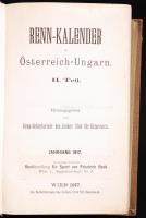 Lóversenynaptár - Renn-Kalender für Österreich-Ungarn II. Teil 1917. Jahrgang 1917. Wien, 1917 Jockey Club, 1044 p;  Kiadói egészvászon kötésben.