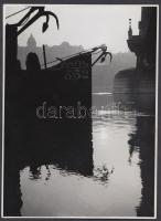 1940 Dömös: Dunai hajó. Vintage felvétel, 24x18 cm