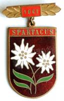 1961. "SPARTACUS" tűzzománcozott kitüntető jelvény T:1